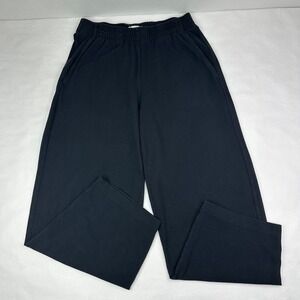 Everlane Womens Black Organic Cotton Wide Leg Off-Duty Barrel Pants Large